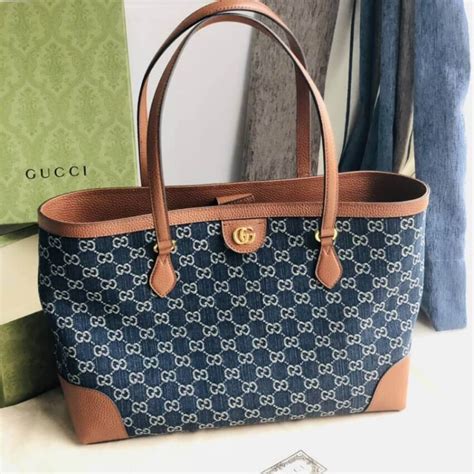 gucci gucci tote gg tiger|gucci ophidia denim tote.